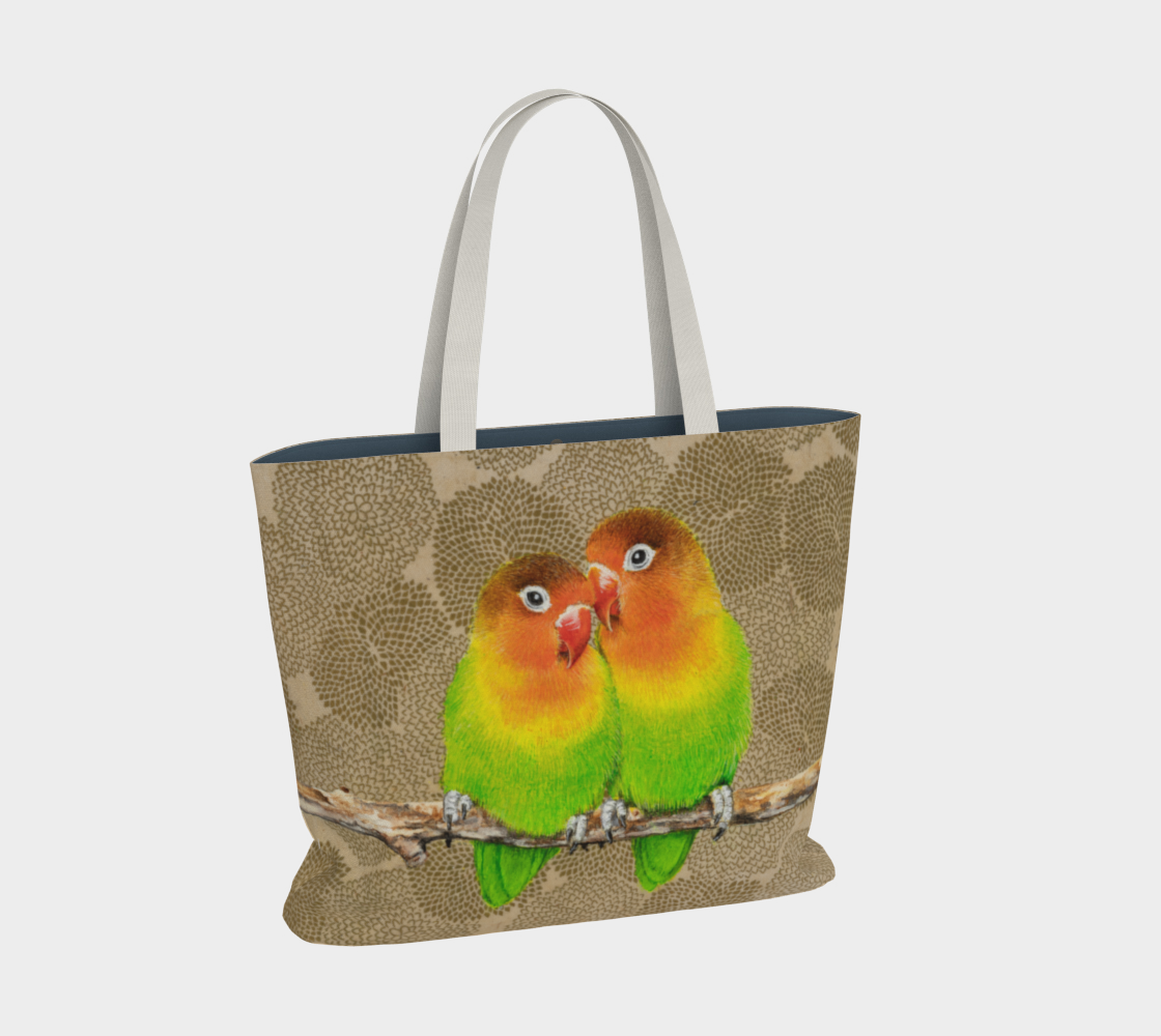 Tote Bag (Large Tote) Lovebirds